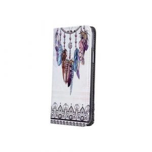 Husă pentru telefon Huawei Y5P, husă carte, husă cu deschidere laterală, închidere magnetică, model „Boho 2”, Smart Trendy