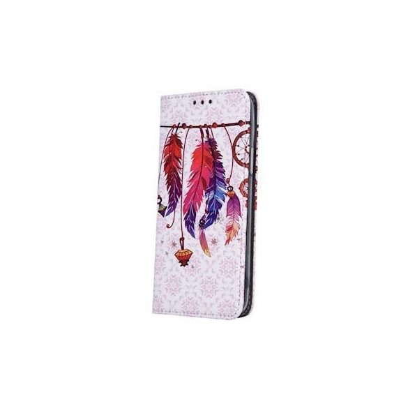 Husă pentru telefon Huawei Y6P, husă carte, husă cu deschidere laterală, închidere magnetică, model „Boho 4”, Smart Trendy