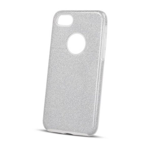 Husa din silicon Motorola Moto G9 / G9 Play / E7 Plus, sclipici, husa spate, argintie, Sclipici