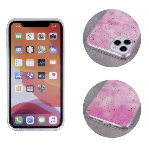 Carcasă din spate iPhone 11 Pro (5,8"), carcasă TPU, Gold Glam Pink