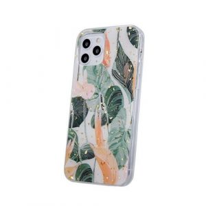 Carcasă din spate pentru iPhone 13 Pro (6,1"), carcasă TPU, cu model, pat de flori Gold Glam