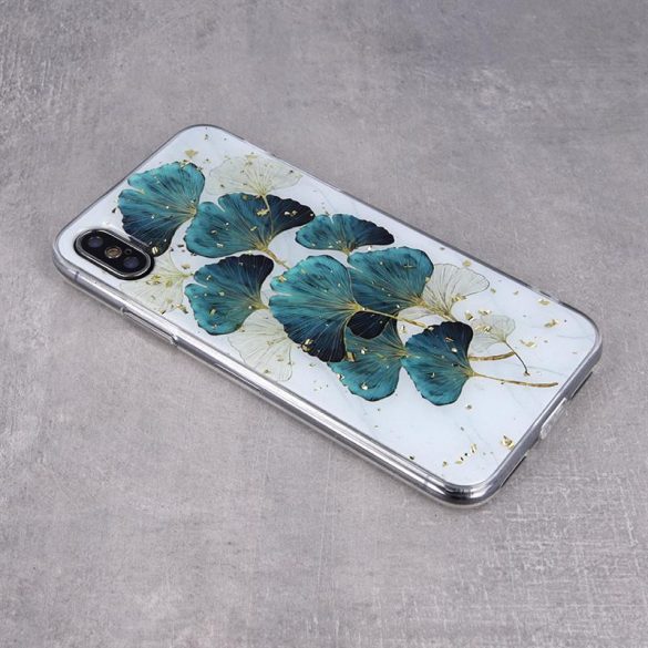 Carcasă din spate pentru iPhone 13 Pro (6,1"), carcasă TPU, cu model, frunze aurii glam