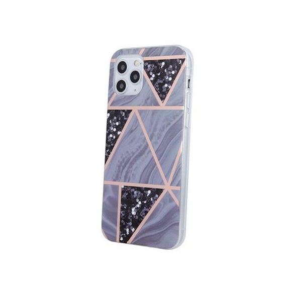 Carcasă din spate pentru iPhone 13 Pro (6,1"), carcasă TPU, model marmură, grafit geometric Marmur