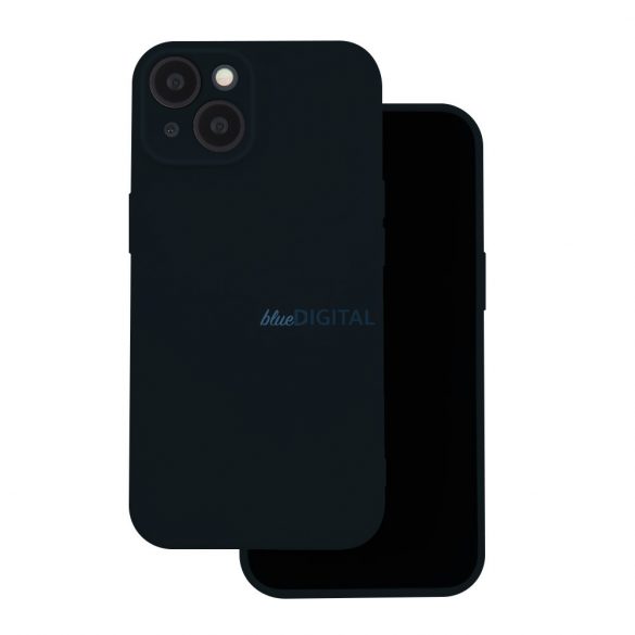 Samsung Galaxy S22 Back Case, silicon, caz, interior din piele de căprioară, negru, mat, SM-S901, Silicon Case