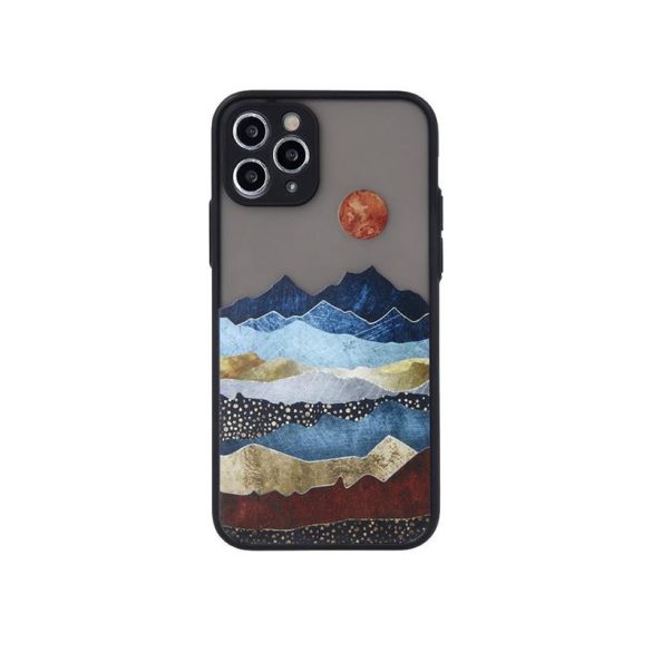 Husă din spate pentru iPhone 6 / 6S (4,7"), carcasă TPU, neagră, Ultra Trendy Landscape 1