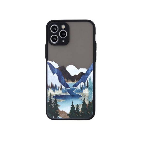 Husă din spate pentru iPhone 6 / 6S (4,7"), carcasă TPU, neagră, Ultra Trendy Landscape 2