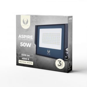 Spot LED, lumină albă naturală, 4500K, 5500lm, 50W, IP66, Forever Light Aspire