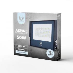 Spot LED, lumină albă rece, 6000K, 5500lm, 50W, IP66, Forever Light Aspire