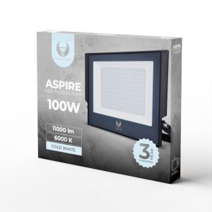 Spot LED, lumină albă rece, 6000K, 11000lm, 100W, IP66, Forever Light Aspire