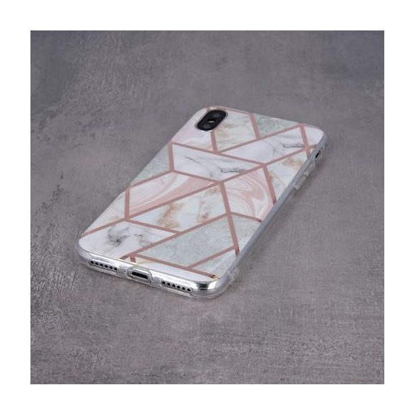 Samsung Galaxy A03sHusăspate,HusăTPU, model marmură, roz, SM-A037, Geometric Marble