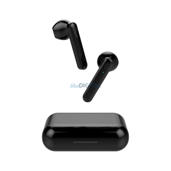 Căști bluetooth stereo cu carcasă de încărcare fără fir, TWS, negru, Forever TWE-110