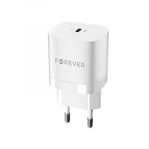 Cap de încărcare rapidă de rețea universală cu conector de tip C, tehnologie GaN, alb, 33 W, Forever TC-05