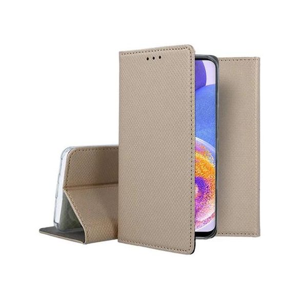 Husă pentru telefon Samsung Galaxy A23 4G/5G, husă carte, carcasă cu deschidere laterală, închidere magnetică, SM-A235, SM-A236, auriu