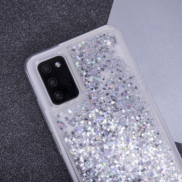 Samsung Galaxy A33 lichid sparkle silicon husă, Husă spate, argint, SM-A336, Liquid Sparkle