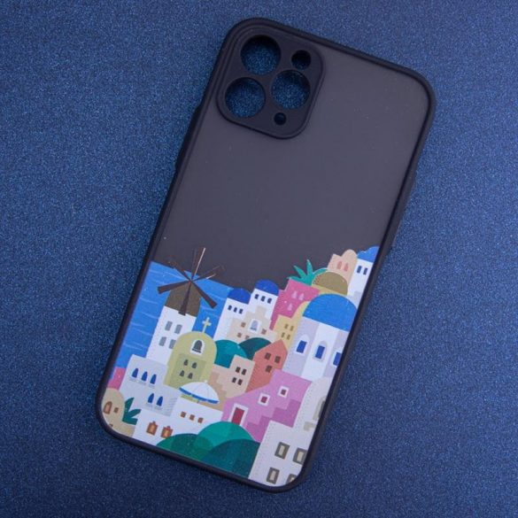 Carcasă din spate pentru iPhone 7 / 8 / SE 2020 / SE 2022 (4,7"), carcasă TPU, neagră, Ultra Trendy City 3