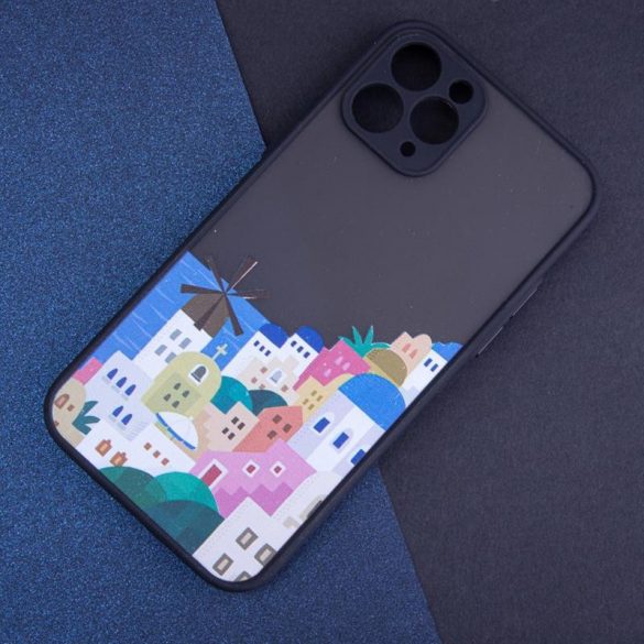 Carcasă din spate pentru iPhone 7 / 8 / SE 2020 / SE 2022 (4,7"), carcasă TPU, neagră, Ultra Trendy City 3