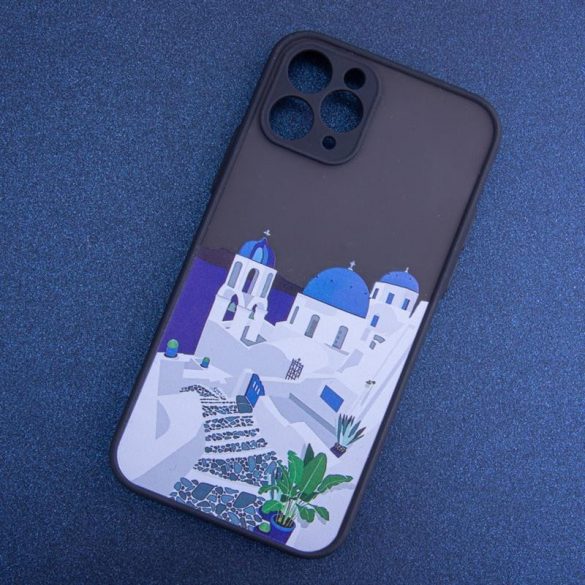 Carcasă din spate pentru iPhone 13 (6,1"), carcasă TPU, neagră, Ultra Trendy City 1