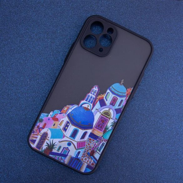 Carcasă din spate pentru iPhone 11 Pro (5,8"), carcasă TPU, neagră, Ultra Trendy City 2