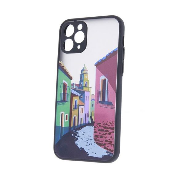 Carcasă din spate pentru iPhone 11 Pro (5,8"), carcasă TPU, neagră, Ultra Trendy City 4