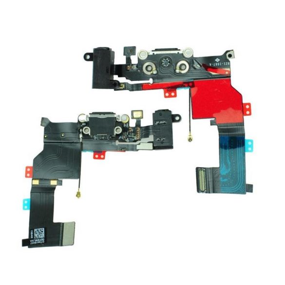 Conector negru de încărcare iPhone 5s cu conector jack + cablu flexibil