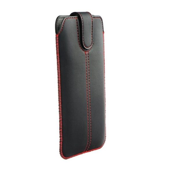 Husă ultra-subțire Forcell Pocket din piele artificială neagră pentru iPhone 6 Plus / 7 Plus / 8 Plus / XS Max / 11 Pro Max/ Samsung S10 Plus/ A10 / A50 / A32 4G