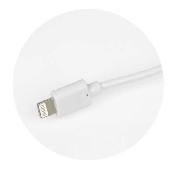 Cap încărcător cardiac cu 1x USB + cablu de date iPhone 8pin, alb, Bluestar