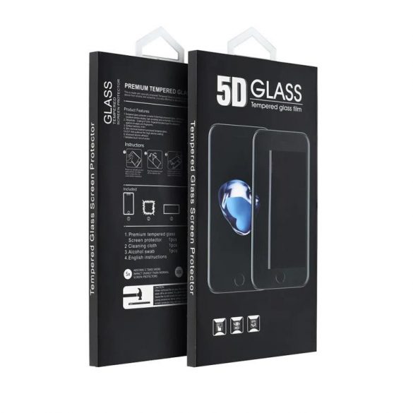 Film din sticlă frontală pentru iPhone 6 / 6S (4,7"), călită, îndoită, cadru transparent, 9H, 5D Full Glue (transparent)