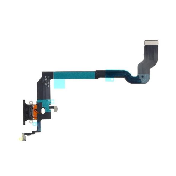 Conector de încărcare negru pentru iPhone X (5,8") cu cablu flexibil