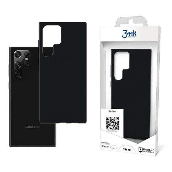 Husa din silicon Samsung Galaxy S21 FE, carcasa spate, neagra, SM-G990, 3MK Mat