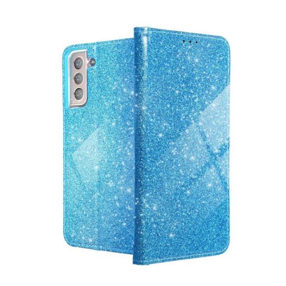 Carcasa magnetica pentru iPhone 11 Pro (5,8") cu sclipici albastru