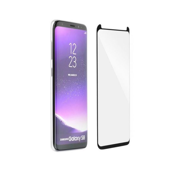 Film BlueStar Samsung N970 Galaxy Note 10 negru curbat 5D din sticlă frontală („compatibil cu carcasă”)