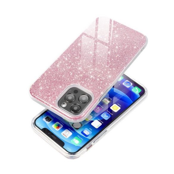 Husa din silicon pentru iPhone 11 Pro (5,8"), cu sclipici, husa din spate, roz, Strălucitor