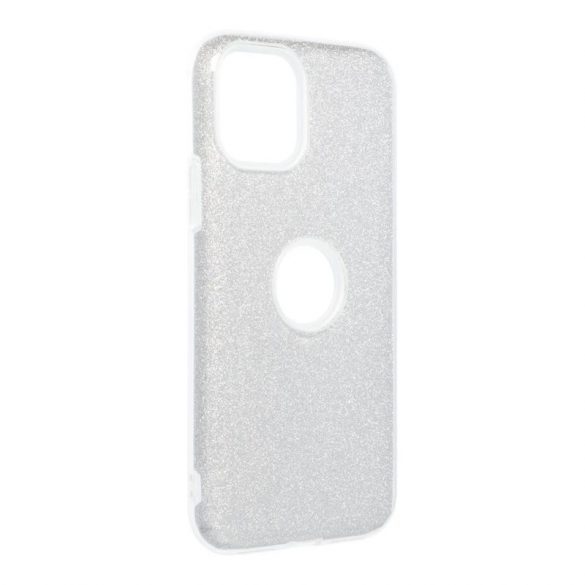 Husă din silicon pentru iPhone 11 Pro (5,8"), cu sclipici, husă din spate, argintie, strălucitoare