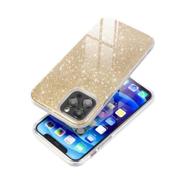 Husă din silicon pentru iPhone 11 Pro (5,8"), cu sclipici, capac din spate, auriu, Strălucitor