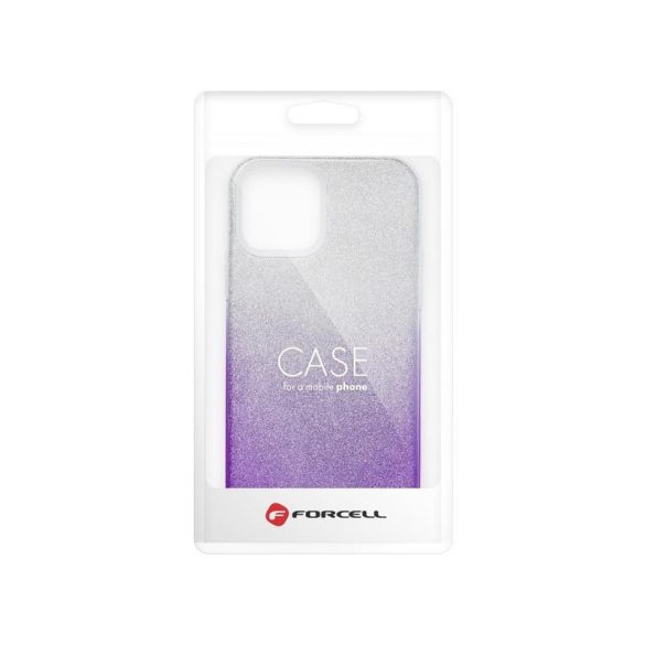 Husă din silicon pentru iPhone 11 Pro (5,8"), cu sclipici, husă din spate, violet-argintie, strălucitoare