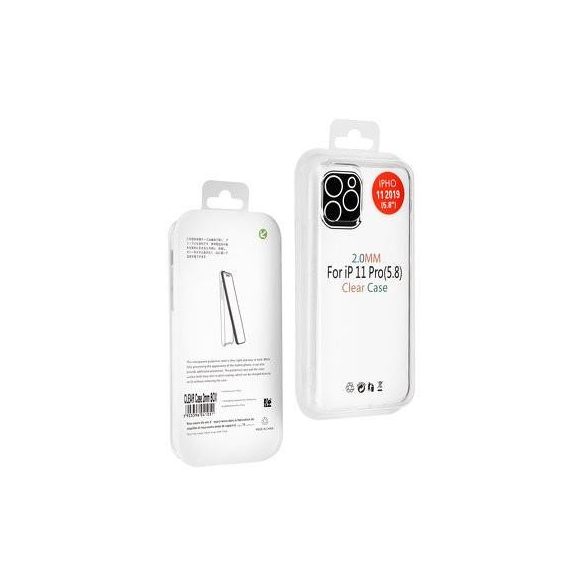 Husă transparentă din silicon pentru iPhone 11 Pro (5,8"), 2 mm