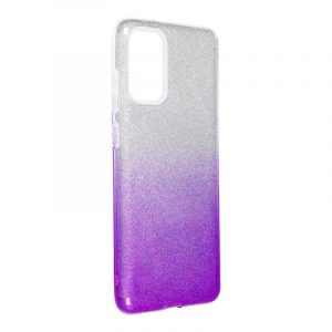 Husă din silicon Samsung Galaxy S20 4G / 5G, sclipici, capac din spate, violet-argintiu, SM-G980, SM-G981, strălucitor