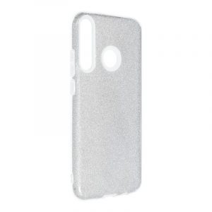 Husa din silicon Huawei P40 Lite E / Y7P, sclipici, husa spate, argintie, Strălucitoare