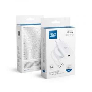 Cap încărcător BlueStar power Type-C + cablu de date Type-C - iPhone 8pin, pentru iPhone 11 / 12 / 13, 18W