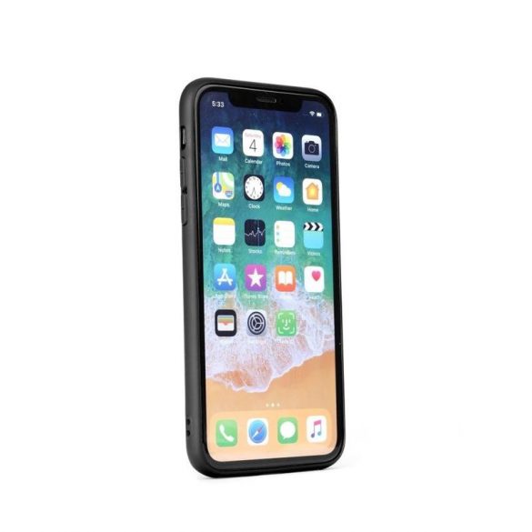 Husa din silicon pentru iPhone 12 Pro Max (6,7"), mata, neagra, Forcell Soft