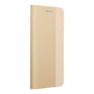 Husă pentru telefon Huawei P Smart 2021, husă carte, husă cu deschidere laterală, închidere magnetică, auriu, Carte sensibilă