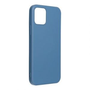 Husa din silicon pentru Samsung Galaxy S21 Plus, mata, interior din piele intoarsa, albastra, SM-G996, silicon Forcell