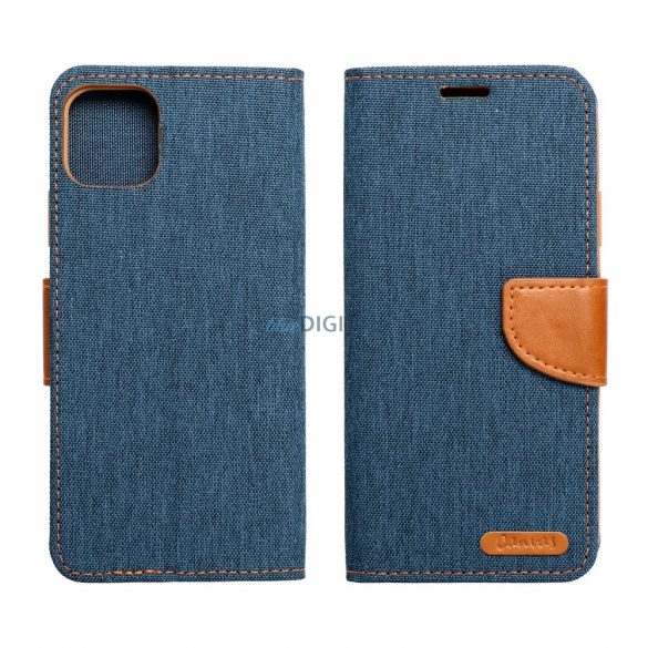 Husă pentru telefon Samsung Galaxy S21 Plus, husă carte, husă cu deschidere laterală, închidere magnetică, albastru, SM-G996, Smart Canvas