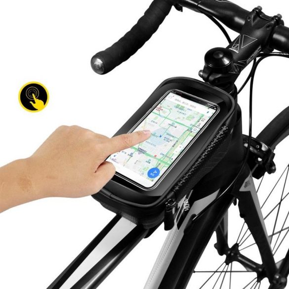 Suport telefon pentru biciclete Wildman E2 / geanta impermeabila neagra 1L