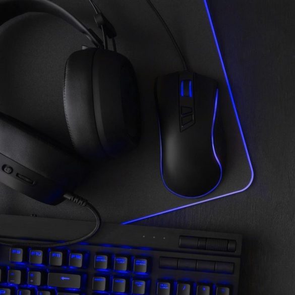 Mousepad pentru gamer cu iluminare LED RGB, negru, 800 X 300 X 3mm