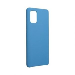 Husă din silicon Samsung Galaxy A72 4G/5G, mată, interior din piele de căprioară, albastru, SM-A725, SM-A726, Forcell Silicone