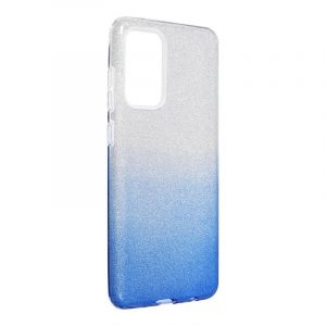 Husă din silicon Samsung Galaxy A72 4G / 5G, sclipici, husă din spate, albastru-argintiu, SM-A725, SM-A726, strălucitor