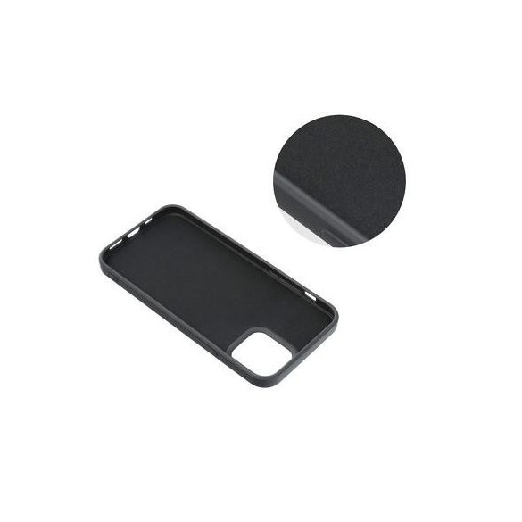 Husa din silicon Xiaomi Mi 11, carcasa spate, neagra, mat, interior din piele intoarsa, Forcell Silicone Lite