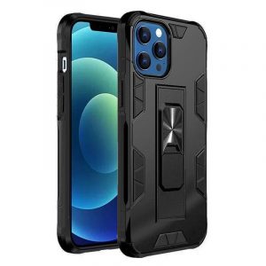 Husa din spate rezistenta la socuri pentru iPhone 13 Pro (6,1"), remarcabila, neagra, Forcell Defender