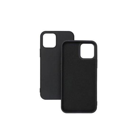 Husa din silicon pentru iPhone 13 Pro (6.1"), carcasa din spate, interior negru, mat, piele intoarsa, Forcell Silicone Lite